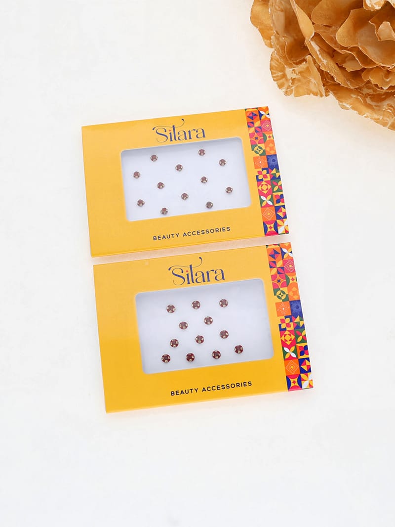 Traditional Bindis in Maroon color - SR056