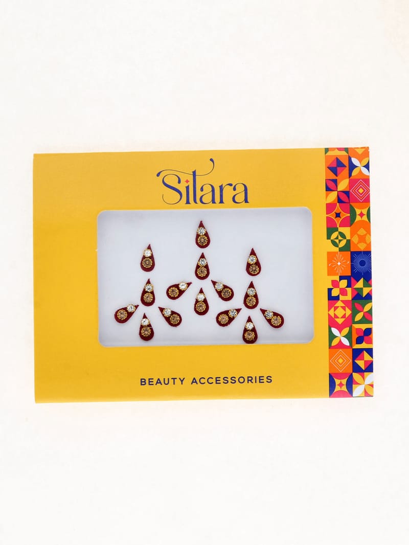 Traditional Bindis in Maroon color - D320