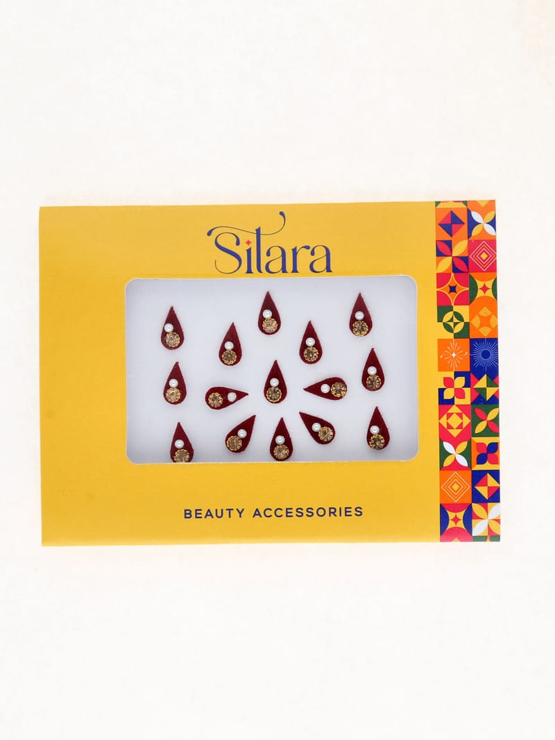 Traditional Bindis in Maroon color - D318