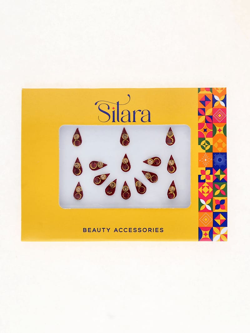 Traditional Bindis in Maroon color - D319