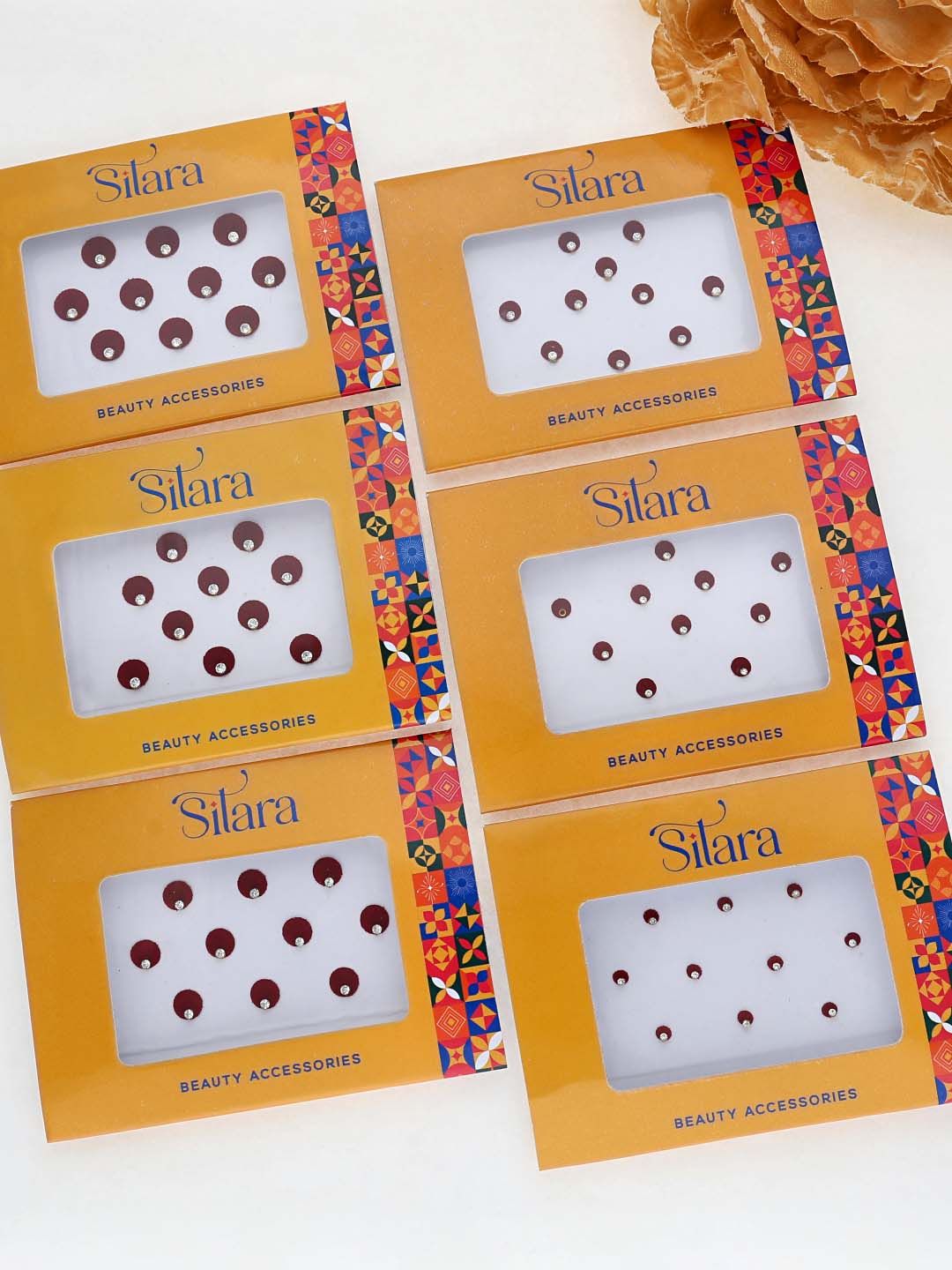 Traditional Bindis in Maroon color - G403