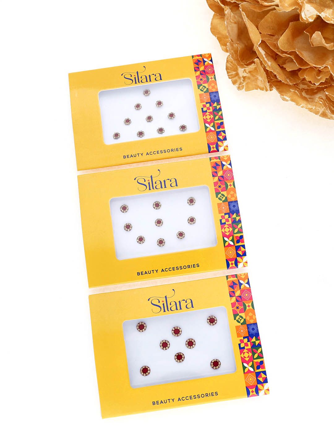 Traditional Bindis in Maroom color - SR019
