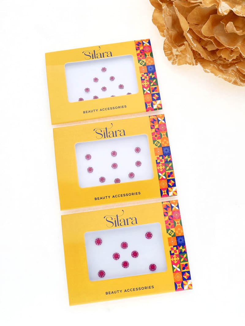 Traditional Bindis in Rani color - SR035