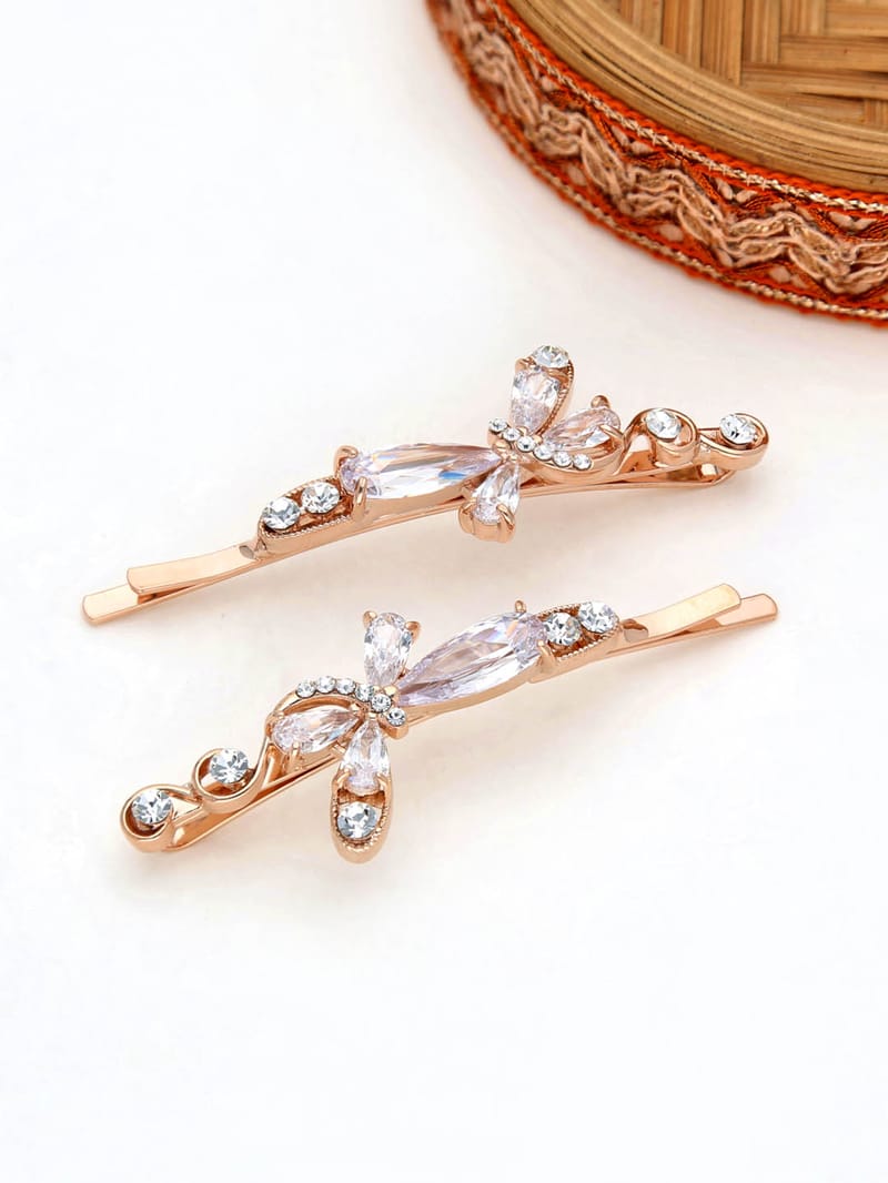 Fancy Side Pin in Rose Gold finish - THF634