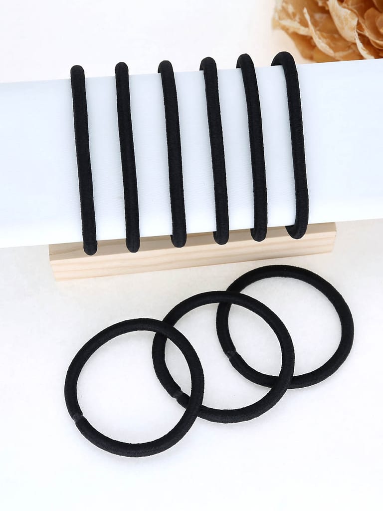 Plain Rubber Bands in Black color - THF786