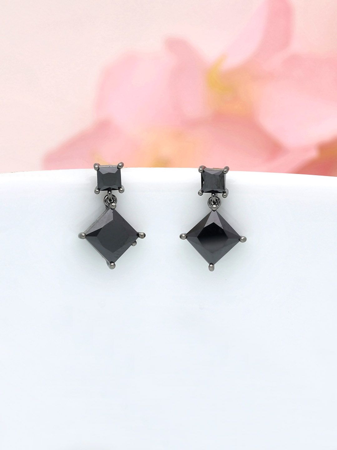 Western Earrings in Black Rhodium finish - THF908