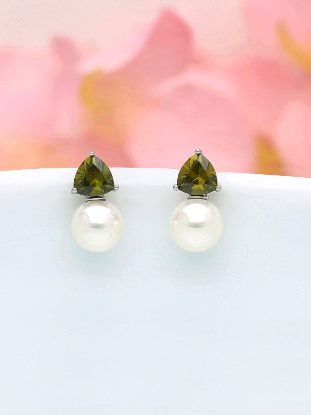 AD / CZ Tops / Studs in Rhodium finish - THF920