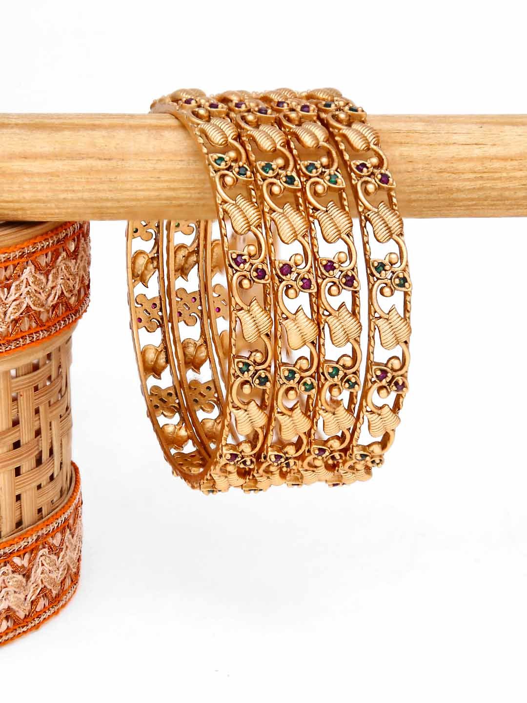 Antique Bangles in Rajwadi finish - 2.4