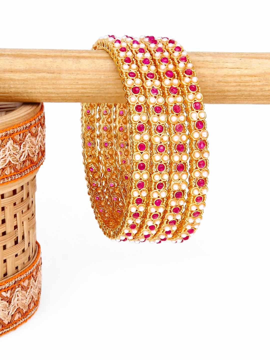 Antique Bangles in Rajwadi finish - 2.6