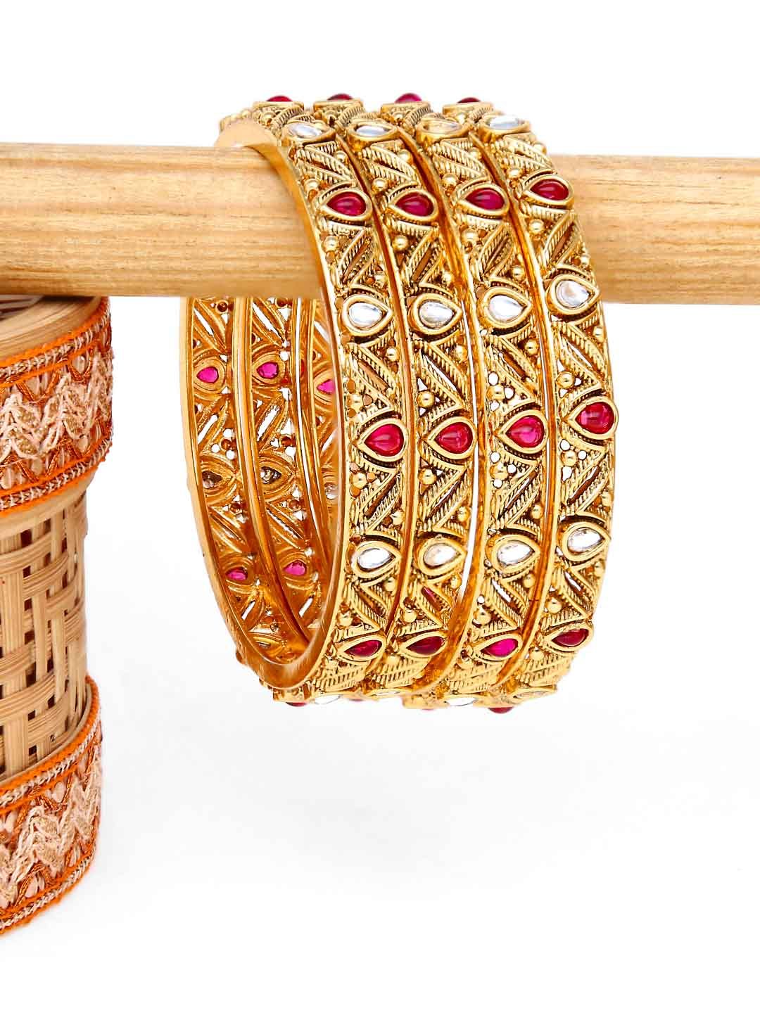 Antique Bangles in Rajwadi finish - 2.6
