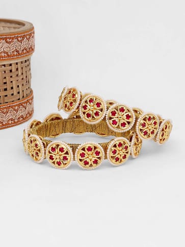 Antique Bangles in Gold finish - 2.8