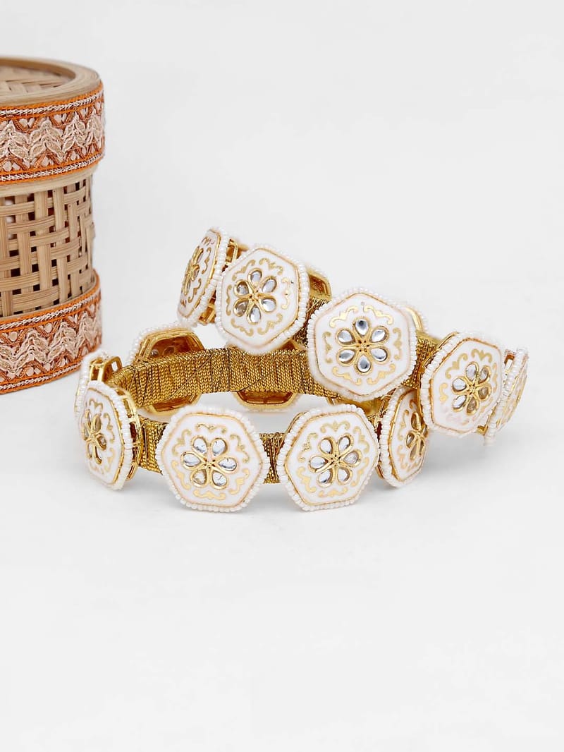 Meenakari Bangles in Gold finish - 2.6