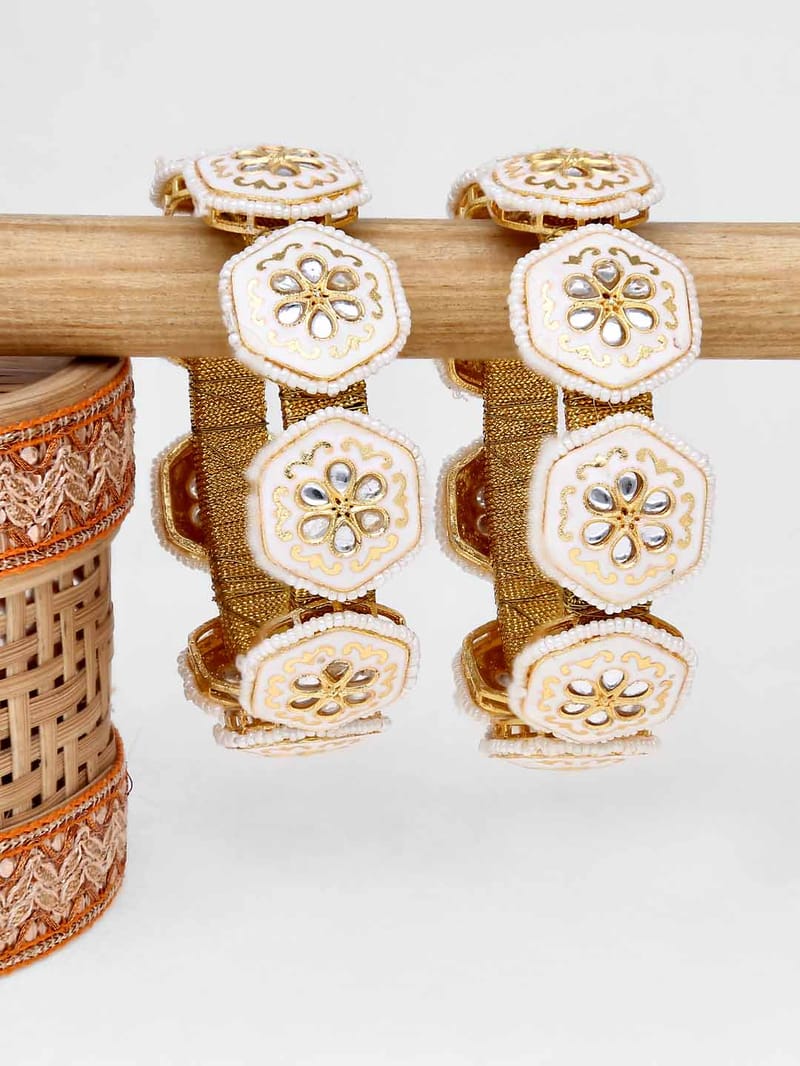 Meenakari Bangles in Gold finish - 2.4