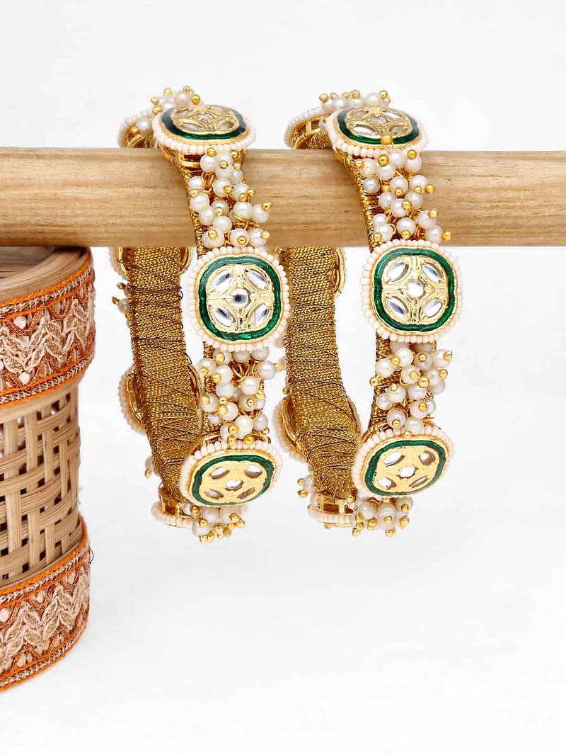 Kundan Bangles in Gold finish - 2.6