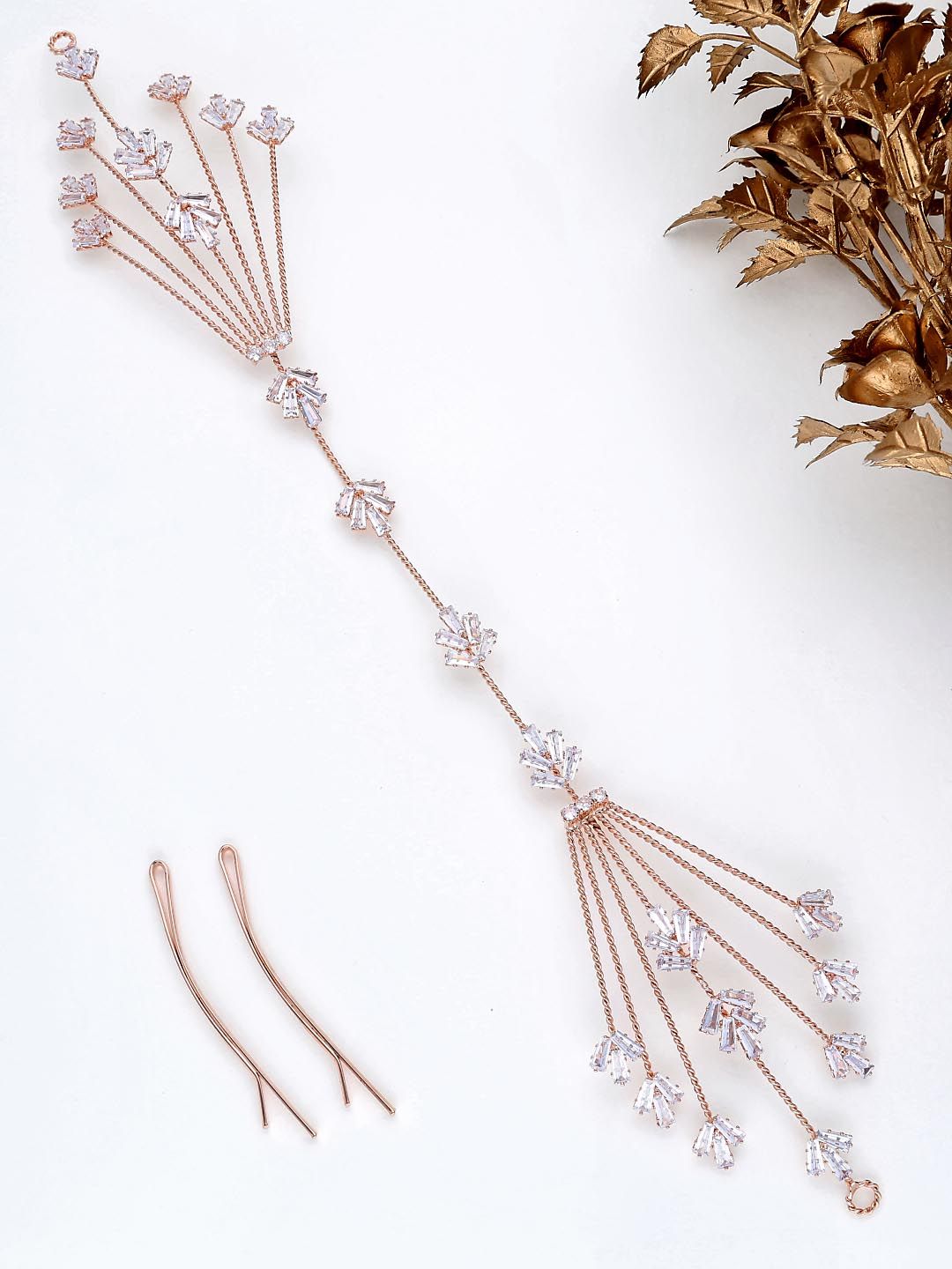 AD / CZ Tiara in Rose Gold finish - THF1062