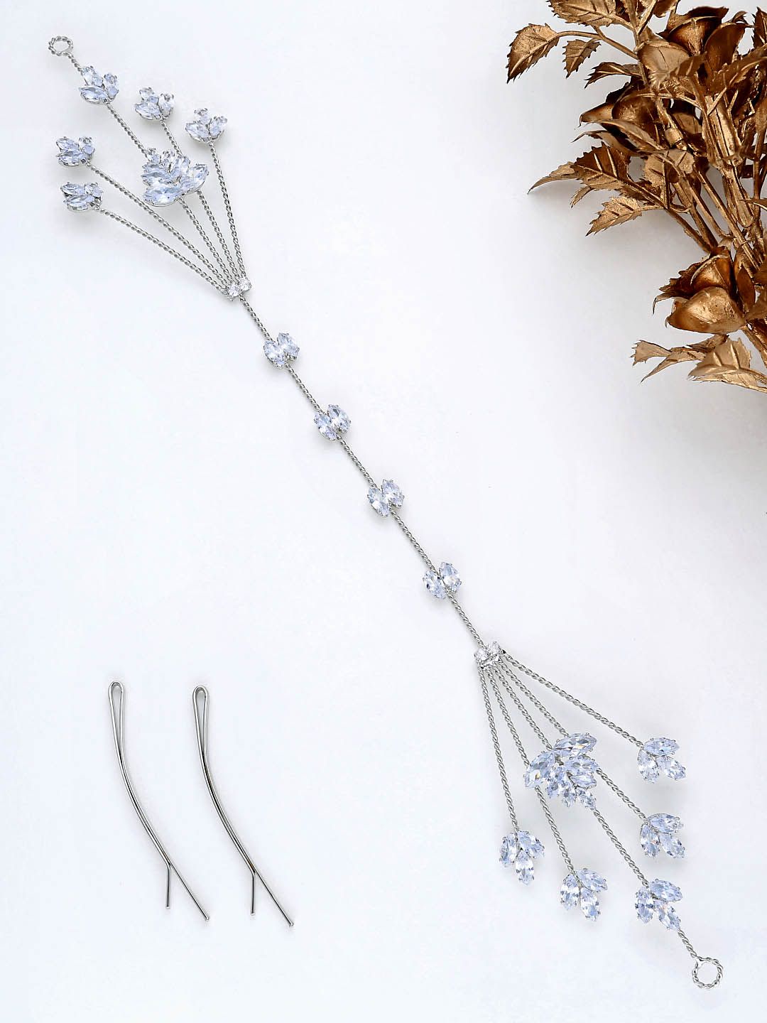 AD / CZ Tiara in Rhodium finish - THF1065