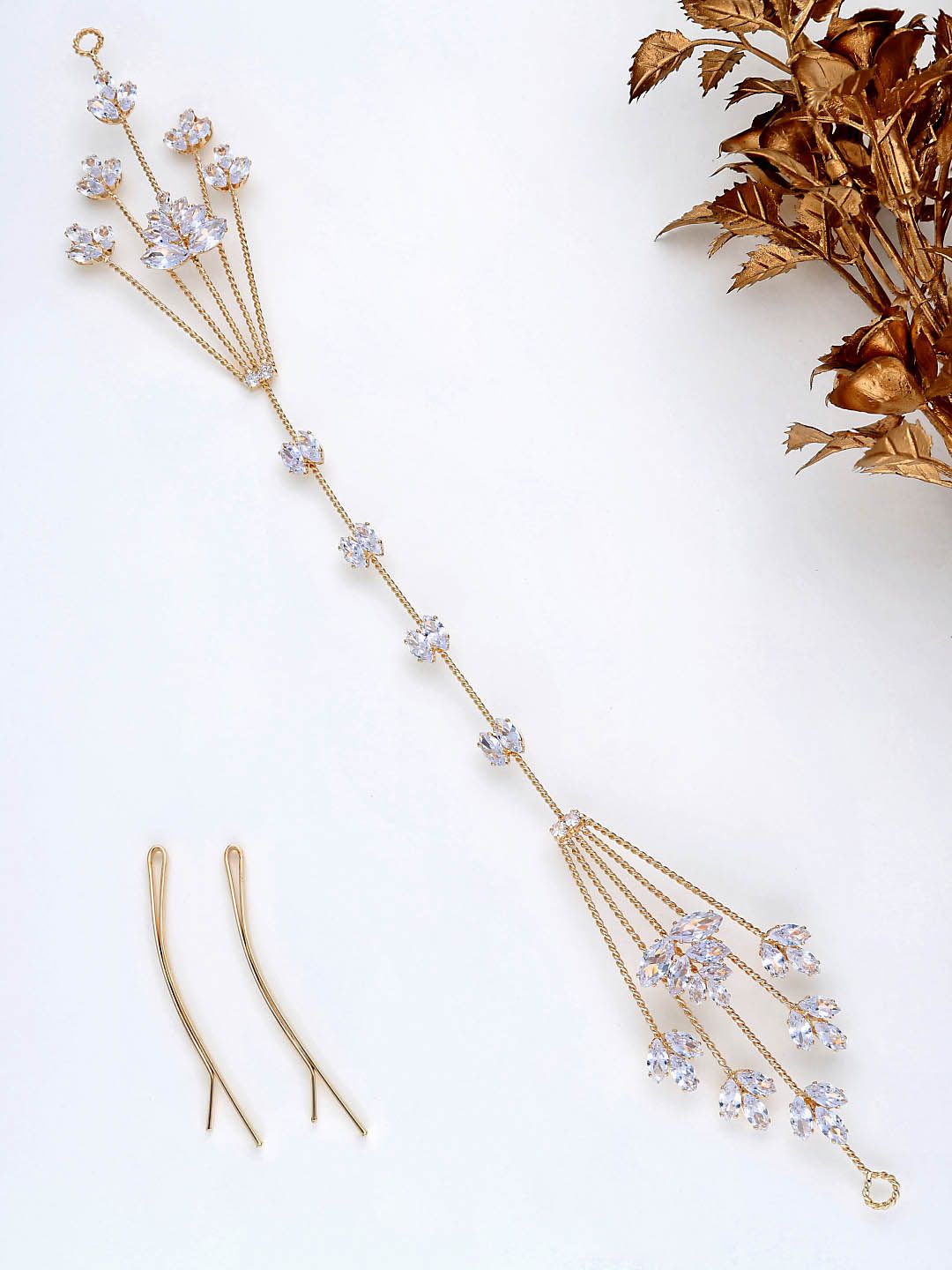 AD / CZ Tiara in Gold finish - THF1064