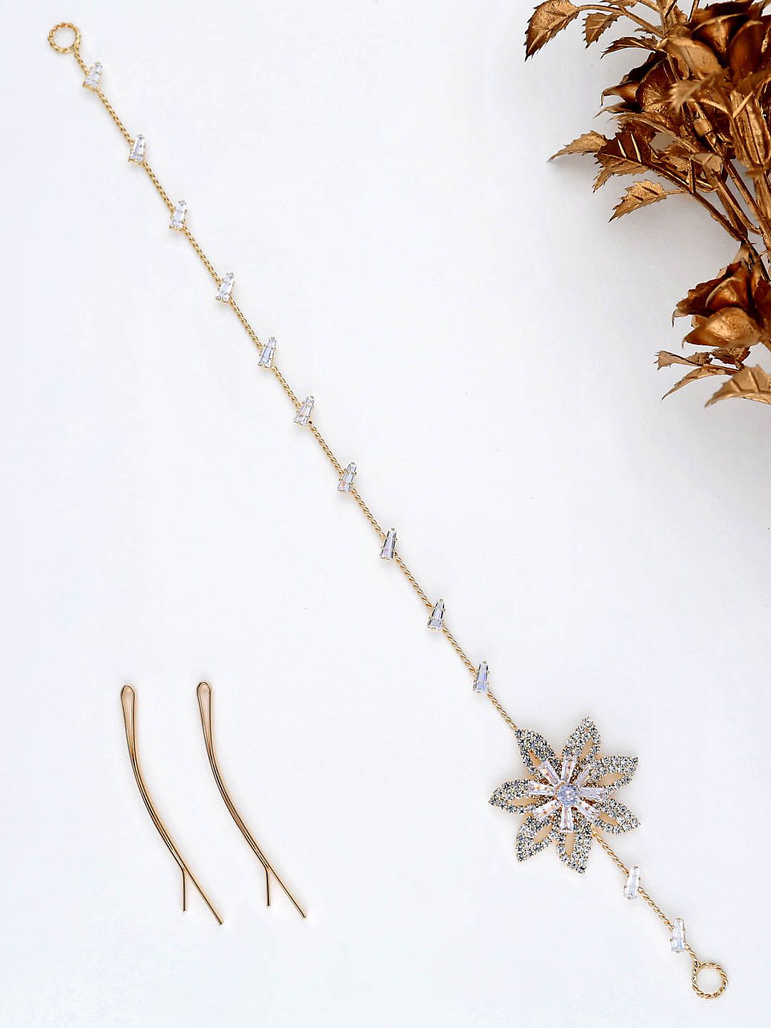 AD / CZ Tiara in Gold finish - THF1070