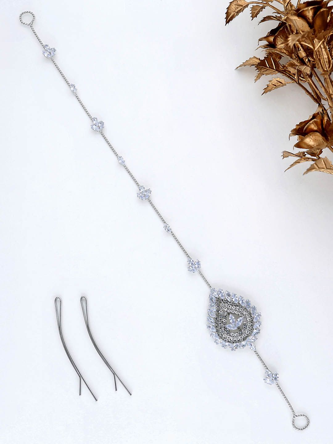 AD / CZ Tiara in Rhodium finish - THF1074