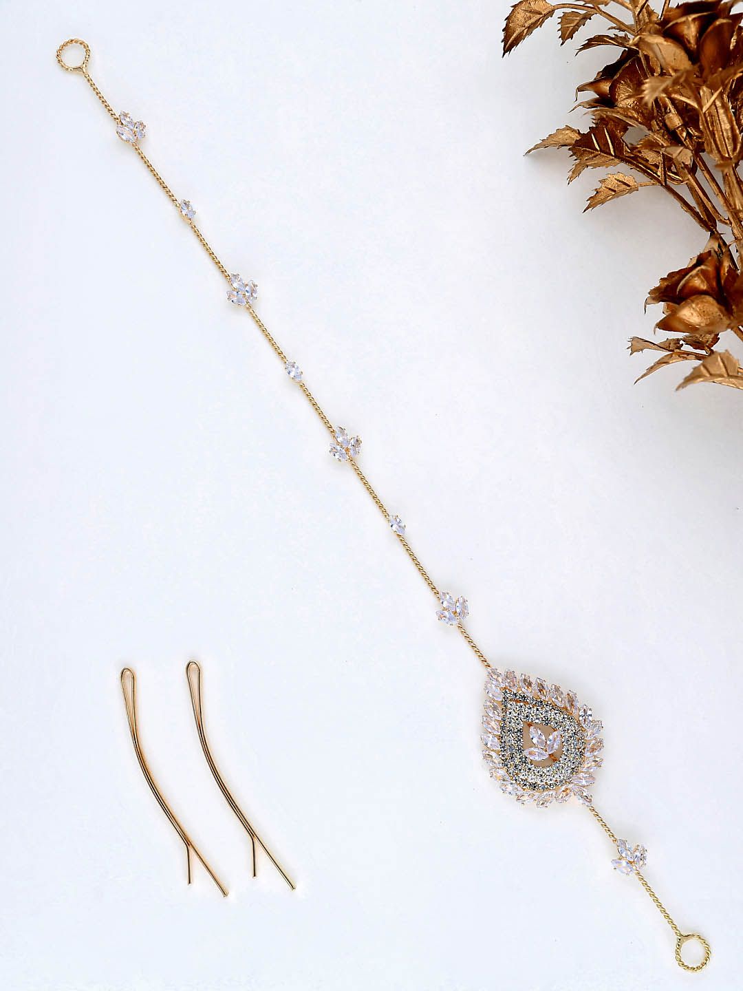 AD / CZ Tiara in Gold finish - THF1073