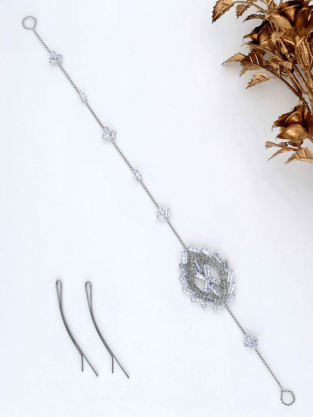 AD / CZ Tiara in Rhodium finish - THF1077