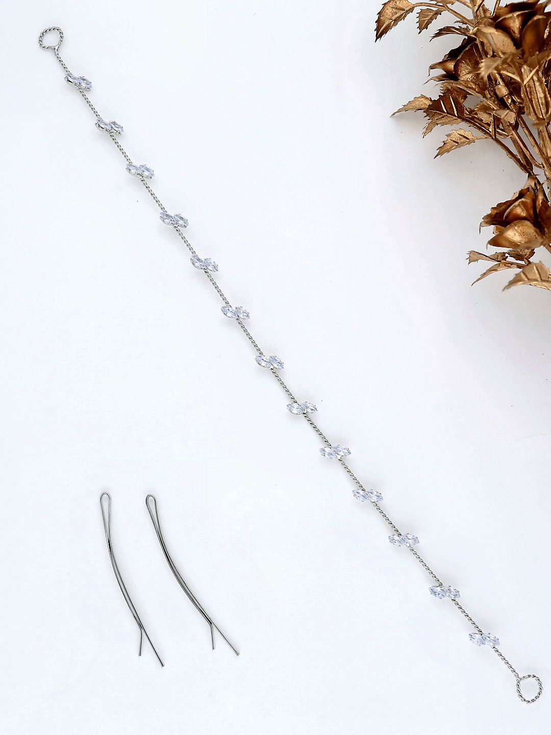 AD / CZ Tiara in Rhodium finish - THF1084