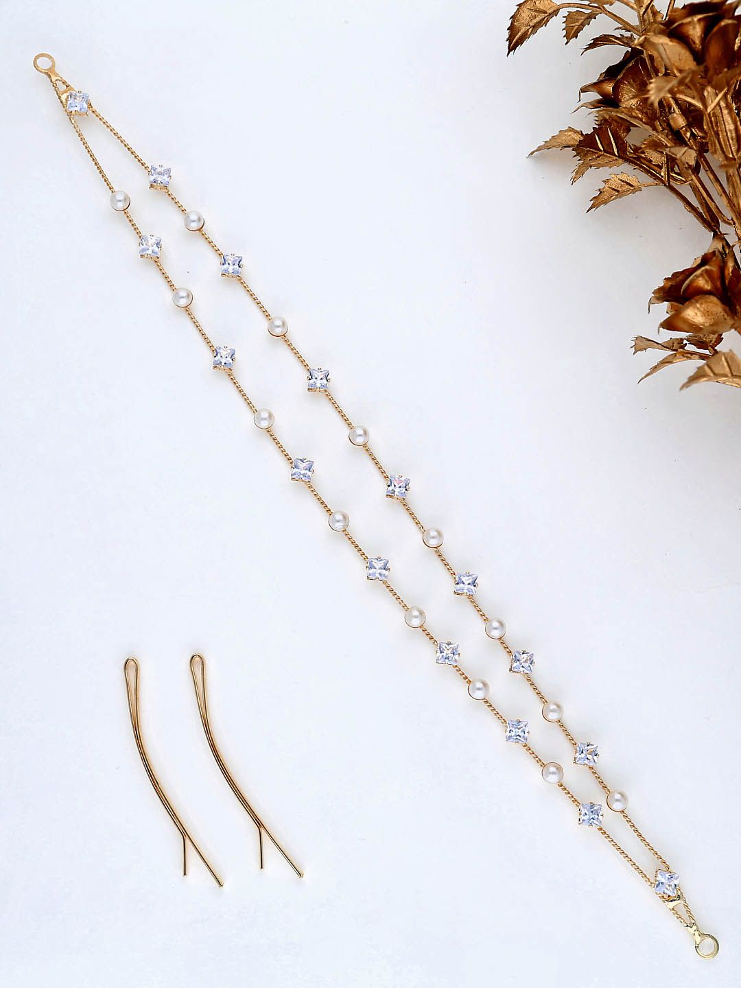 AD / CZ Tiara in Gold finish - THF1088