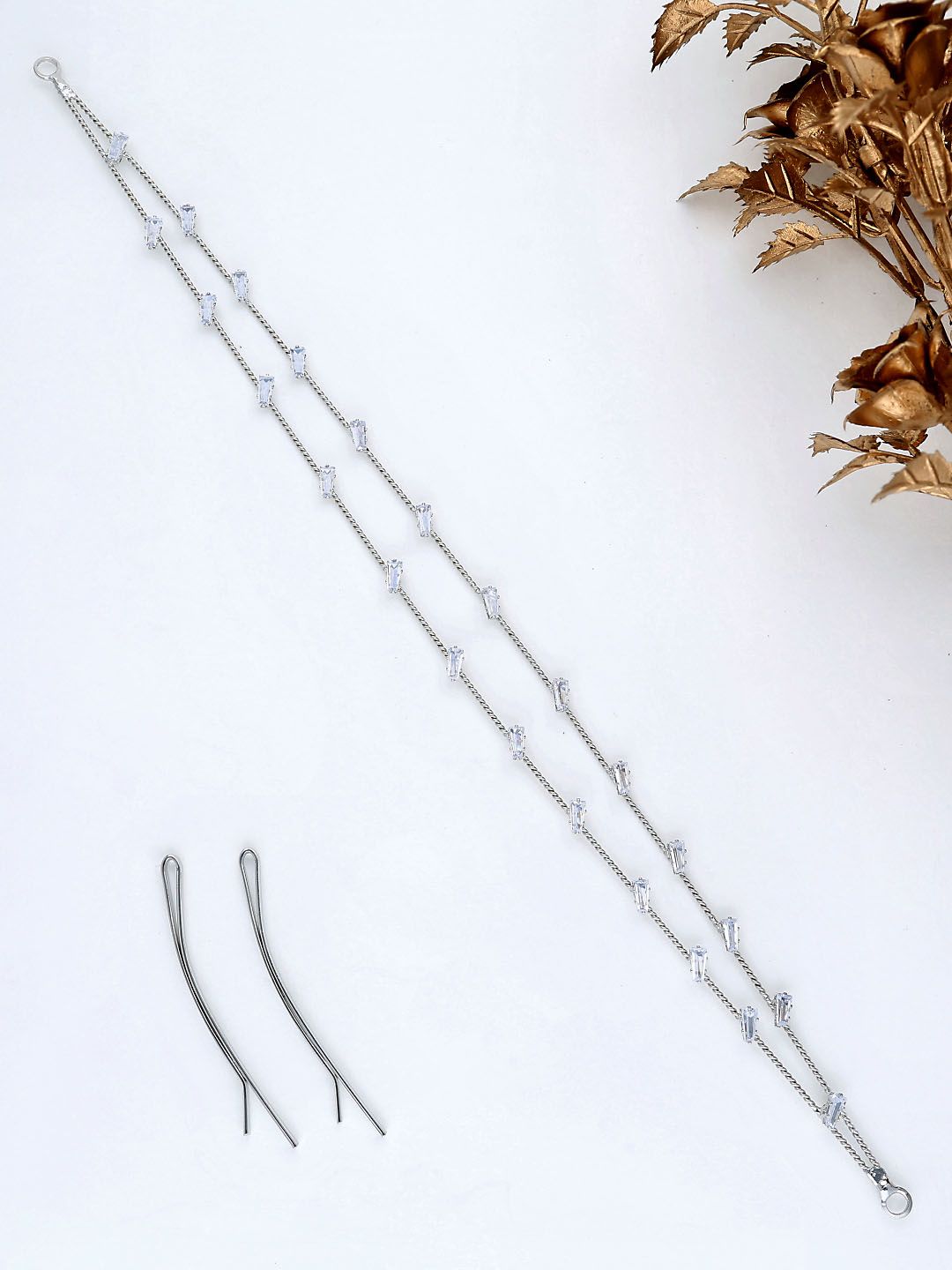 AD / CZ Tiara in Rhodium finish - THF1092