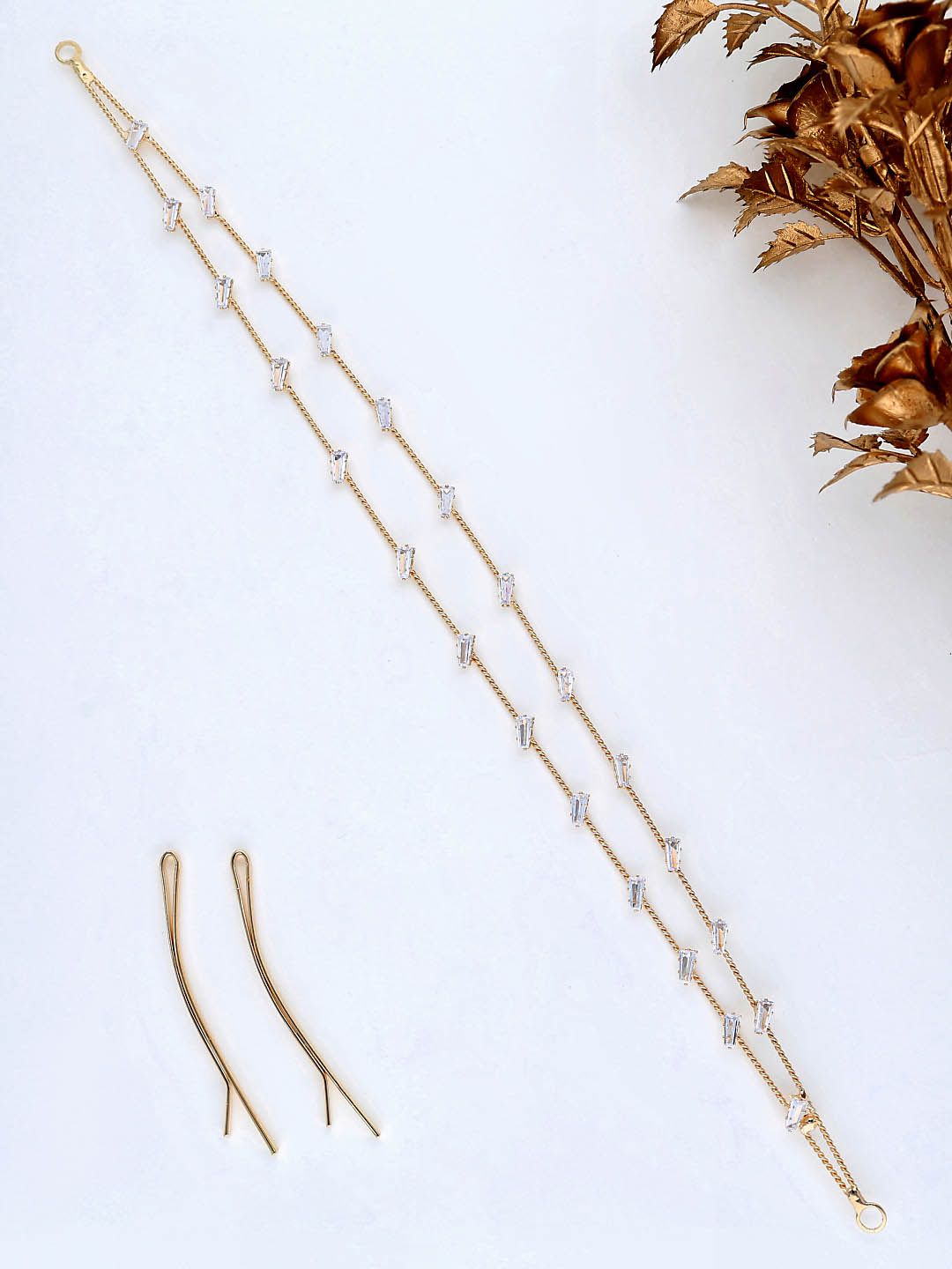 AD / CZ Tiara in Gold finish - THF1091