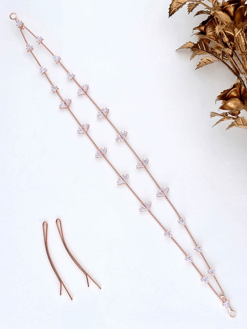 AD / CZ Tiara in Rose Gold finish - THF1099