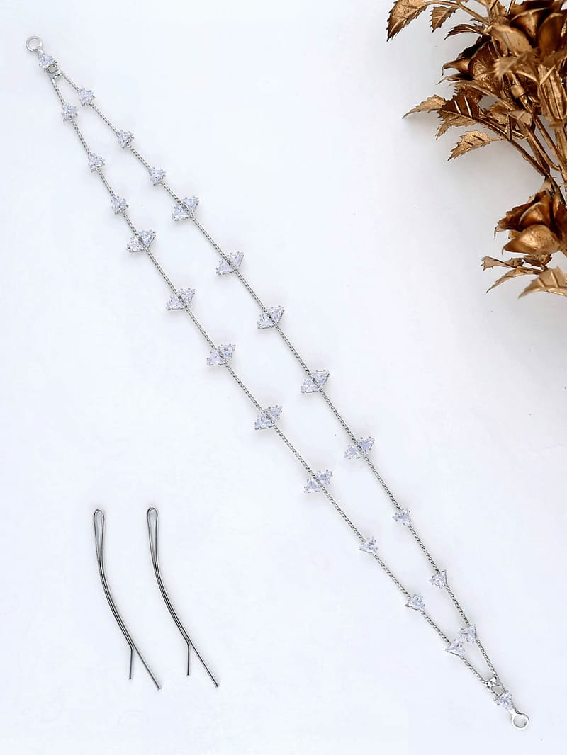 AD / CZ Tiara in Rhodium finish - THF1098