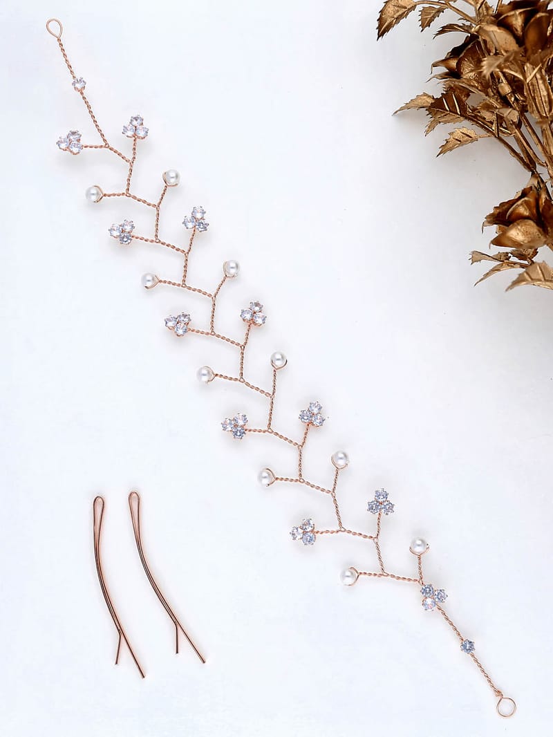 AD / CZ Tiara in Rose Gold finish - THF1102