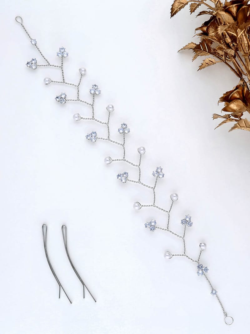 AD / CZ Tiara in Rhodium finish - THF1101