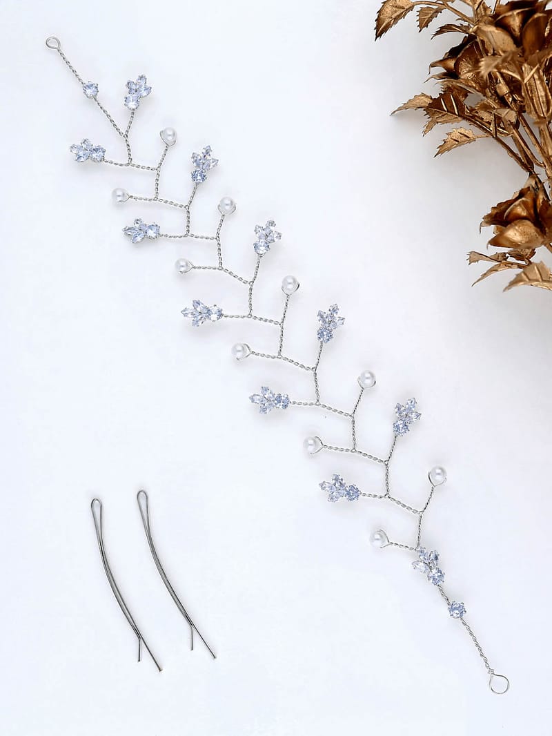 AD / CZ Tiara in Rhodium finish - THF1105