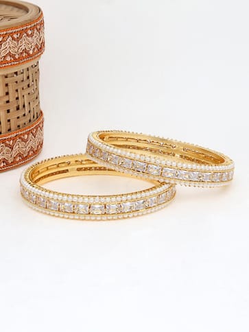 AD / CZ Bangles in Gold finish - 2.4