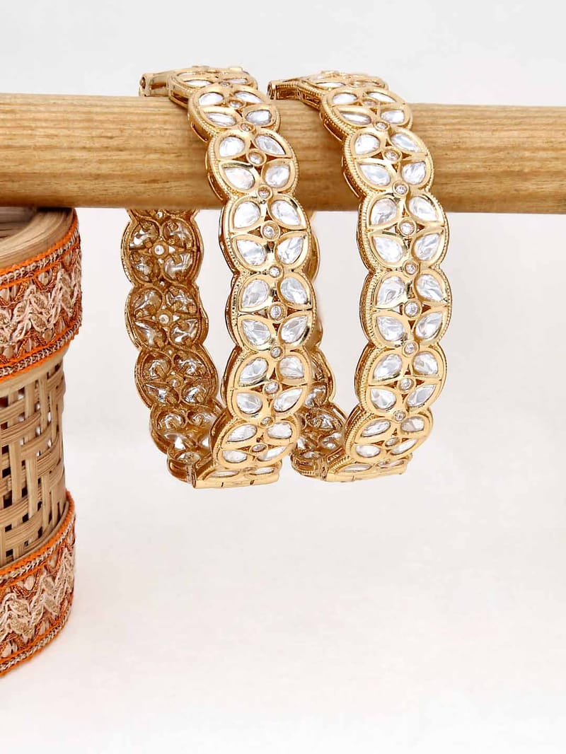 Kundan Bangles in Gold finish - 2.4