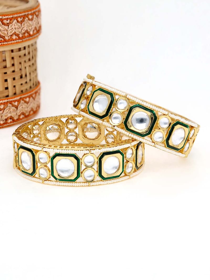 Kundan Bangles in Gold finish - 2.4