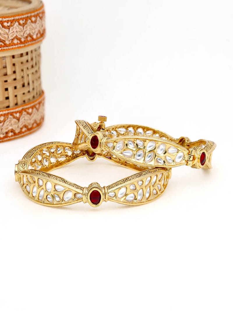 Kundan Bangles in Gold finish - 2.6