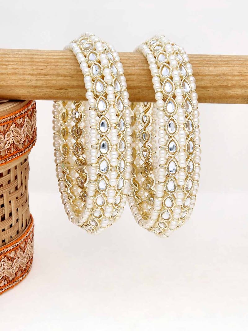 Kundan Bangles in Gold finish - 2.8