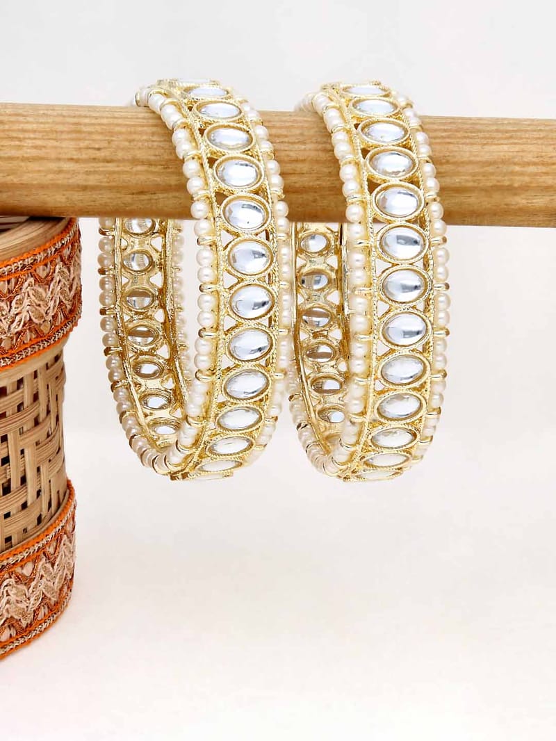 Kundan Bangles in Gold finish - 2.6