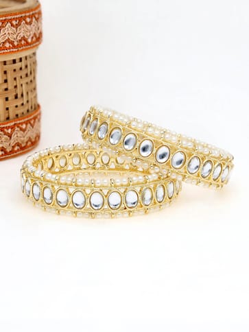 Kundan Bangles in Gold finish - 2.6