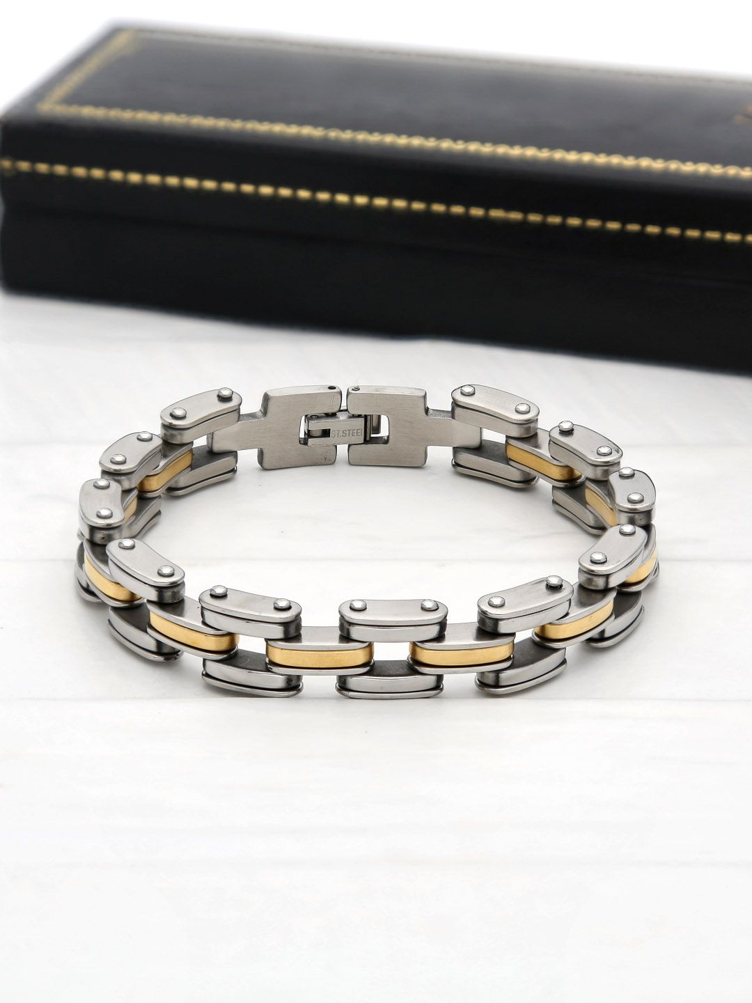 Men's Loose / Link Bracelet in Two Tone finish - THF1253