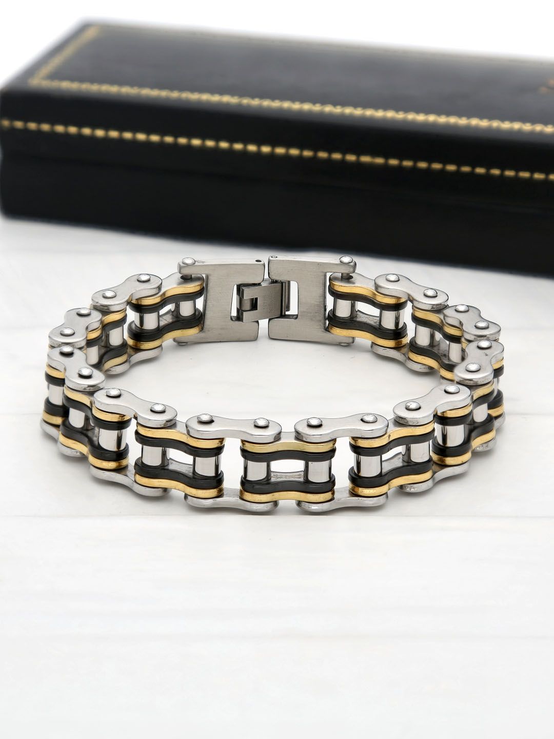 Men's Loose / Link Bracelet in Two Tone finish - THF1256