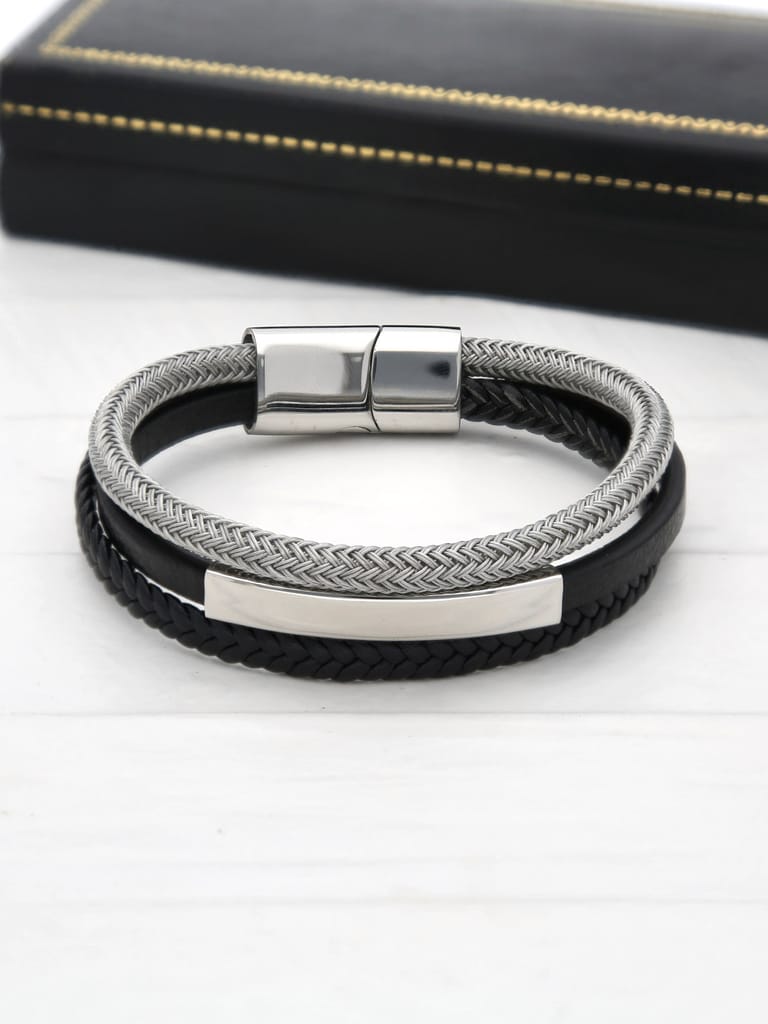Men's Leather Bracelet with Magnetic Lock - THF1267