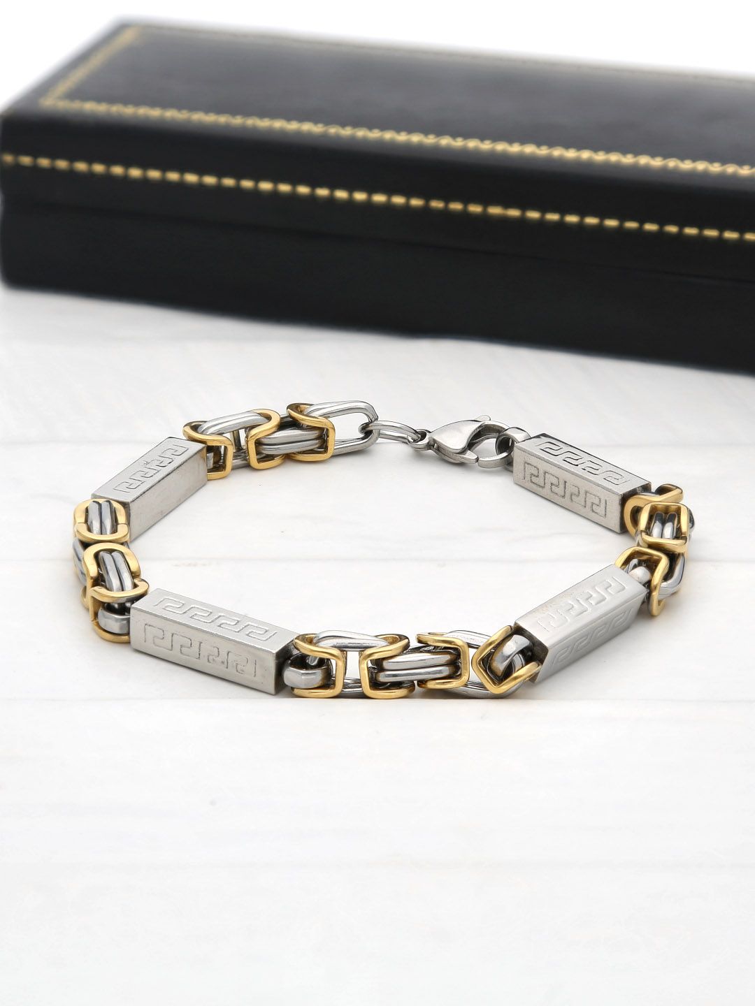 Men's Loose / Link Bracelet in Two Tone finish - THF1265