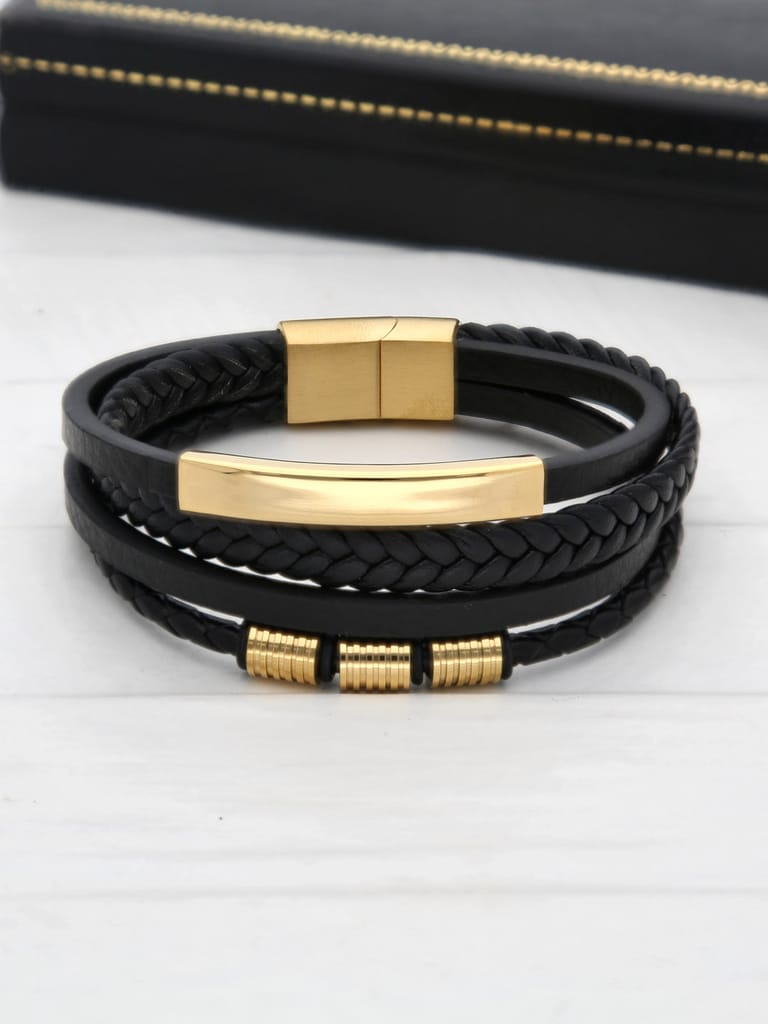 Men's Leather Bracelet with Magnetic Lock - THF1269