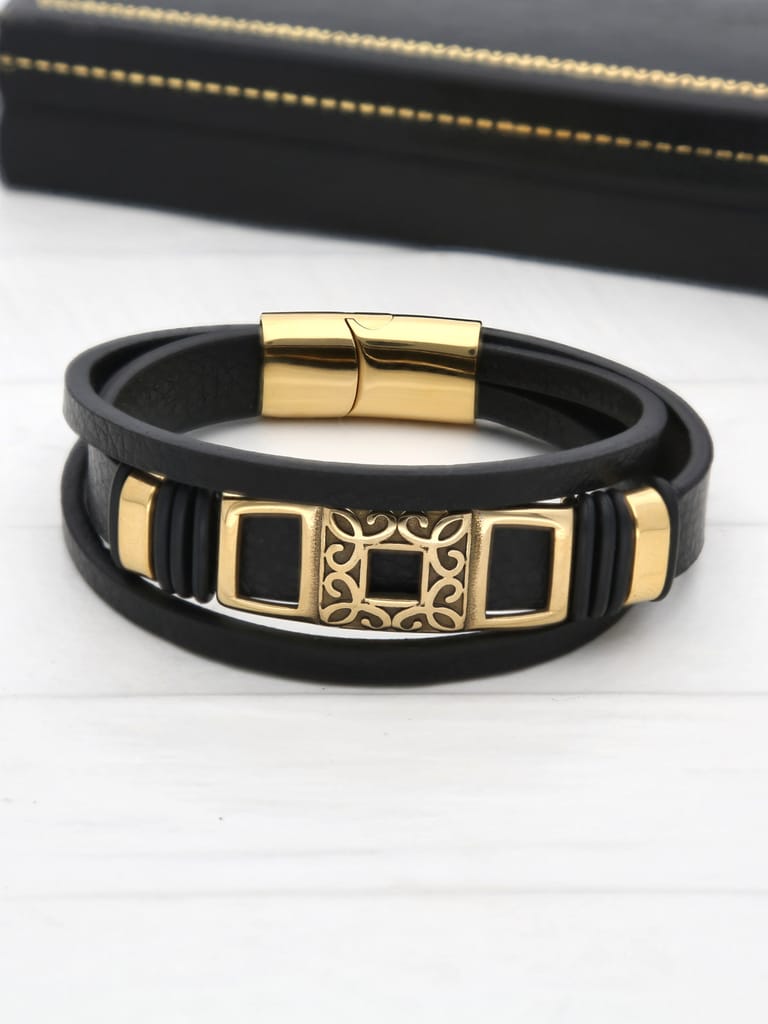 Men's Leather Bracelet with Magnetic Lock - THF1268