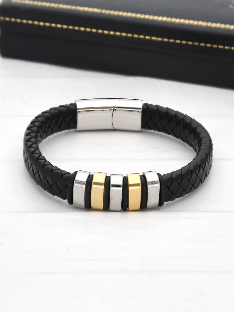 Men's Leather Bracelet with Magnetic Lock - THF1273