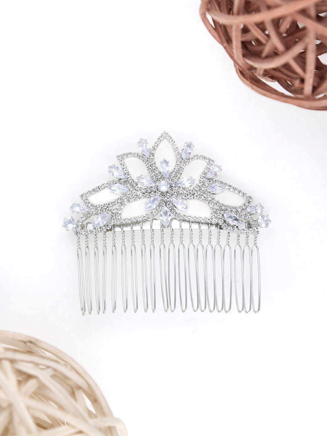 Fancy Comb in Rhodium finish - THF1554
