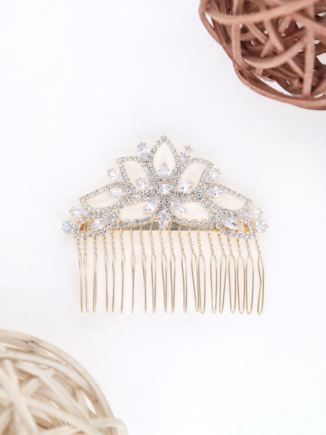 Fancy Comb in Gold finish - THF1553
